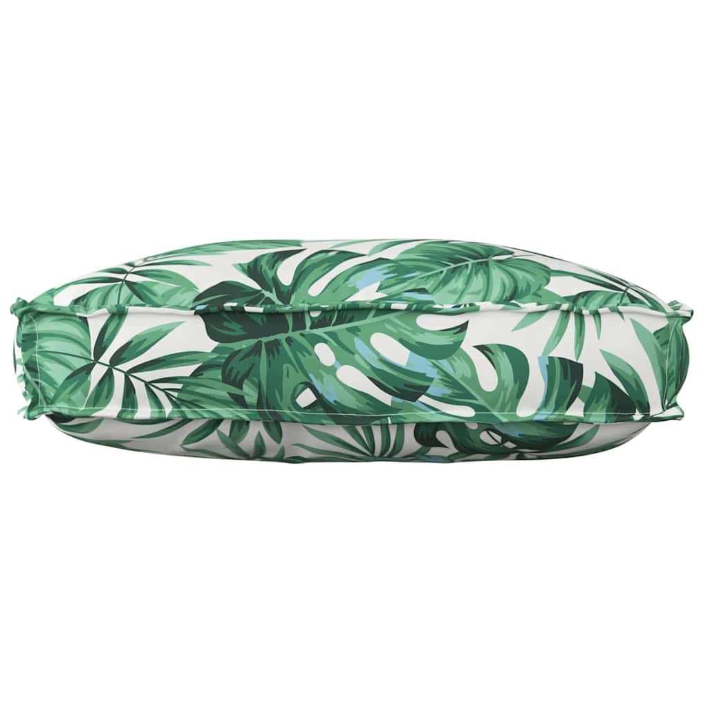 Pallet Cushion for Backrest Floral Leaf pattern 70 x 40 x 12 cm