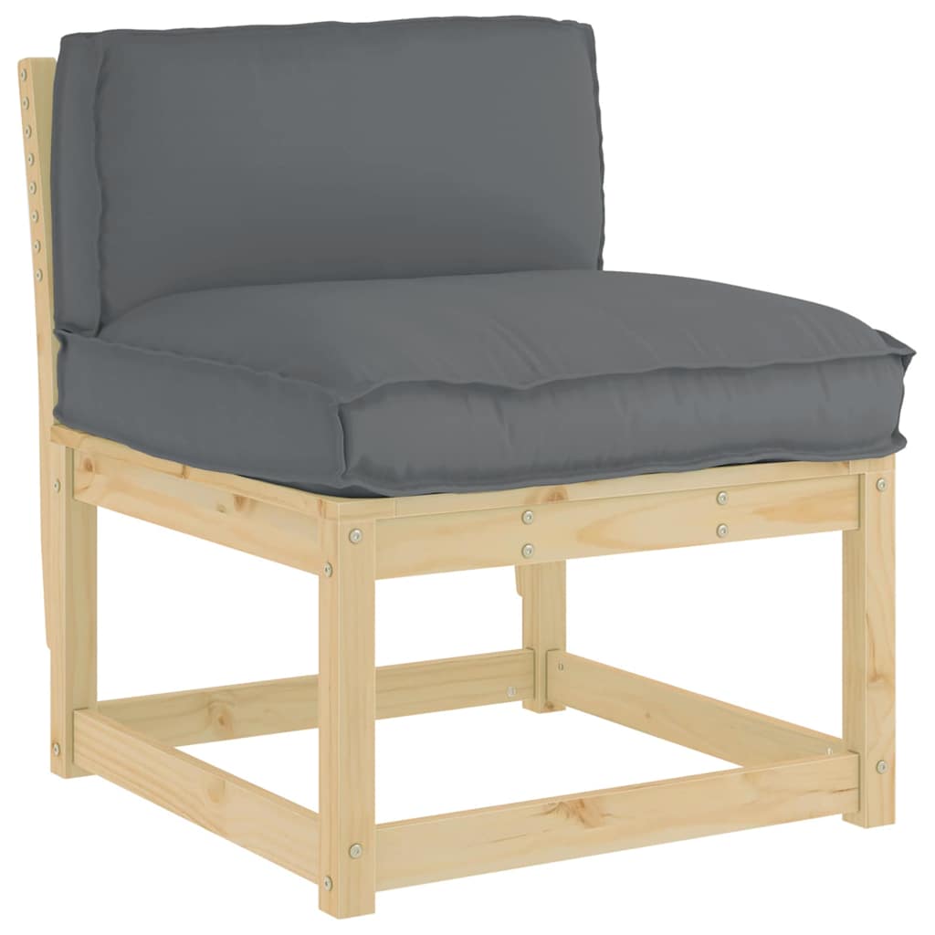 Pallet Cushion for Backrest Anthracite 80 x 40 x 12 cm