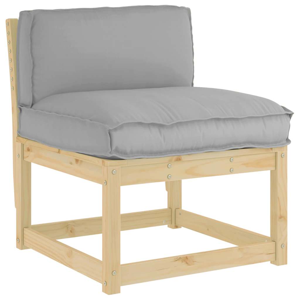 Pallet Cushion for Backrest Grey 80 x 40 x 12 cm Oxford fabric