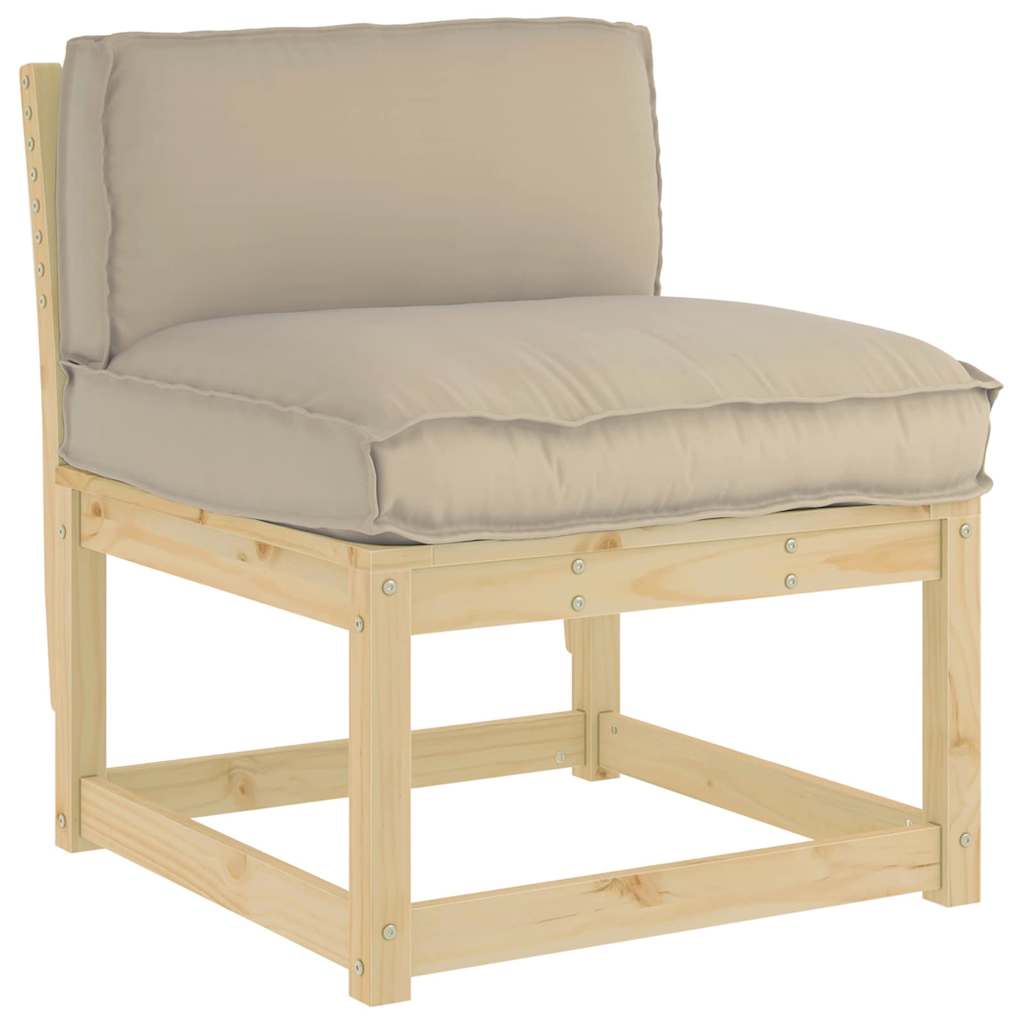 Pallet Cushion for Backrest Taupe 80 x 40 x 12 cm Oxford fabric
