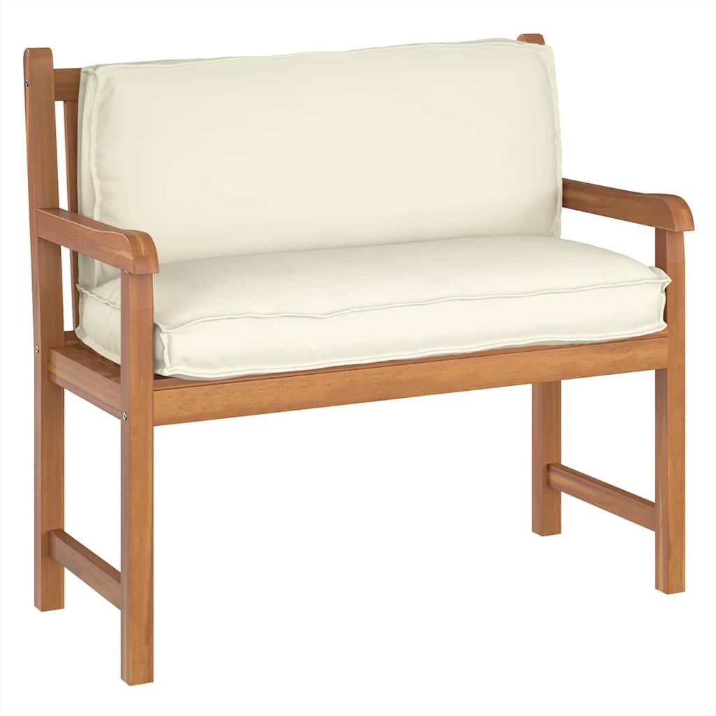 Pallet Cushion for Backrest with Pillow Cream 120 x 40 x 12 cm