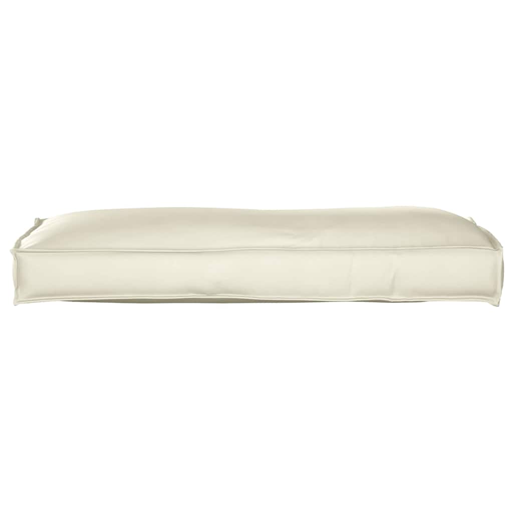 Pallet Cushion for Backrest with Pillow Cream 120 x 40 x 12 cm
