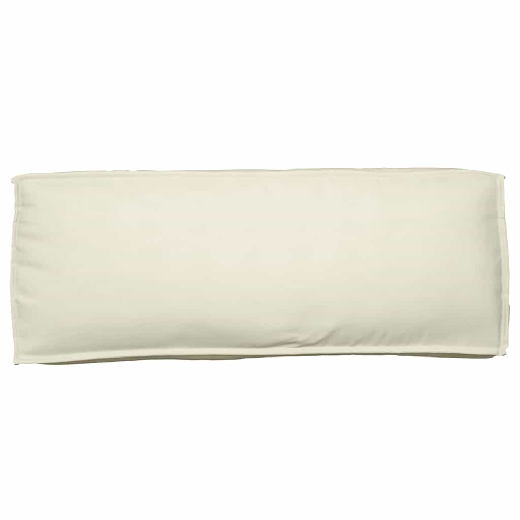 Pallet Cushion for Backrest with Pillow Cream 120 x 40 x 12 cm
