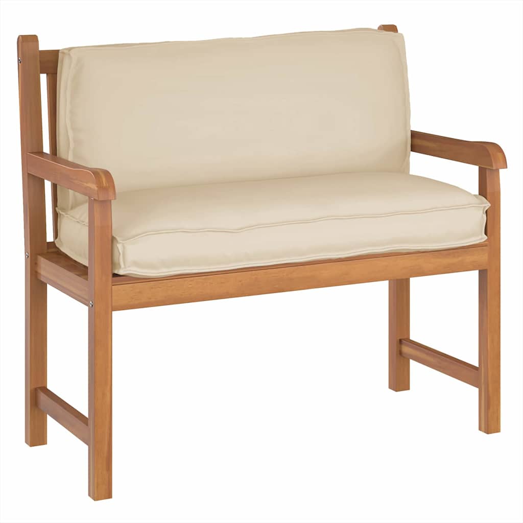 Pallet Cushion for Backrest with Pillow Beige 120 x 40 x 12 cm