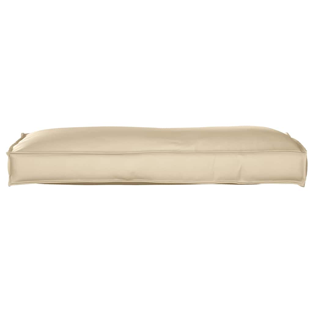 Pallet Cushion for Backrest with Pillow Beige 120 x 40 x 12 cm