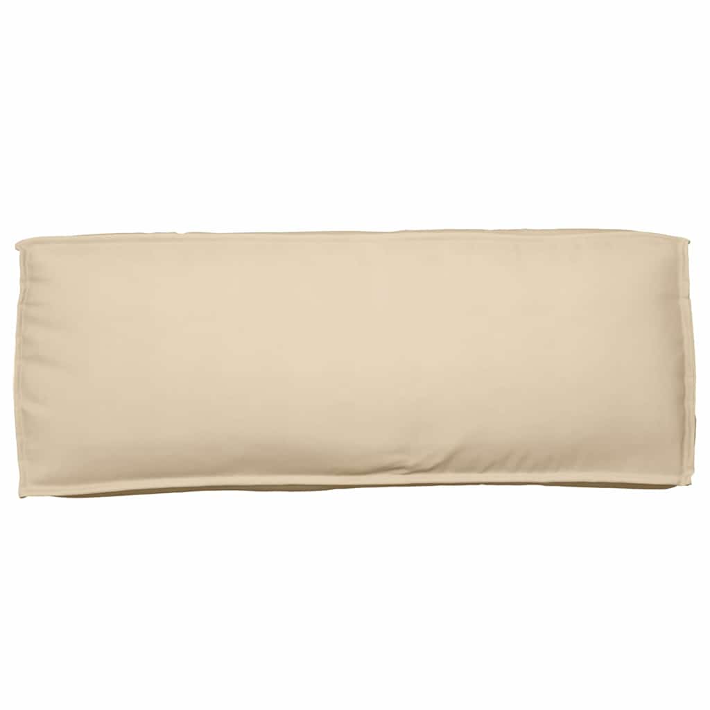 Pallet Cushion for Backrest with Pillow Beige 120 x 40 x 12 cm
