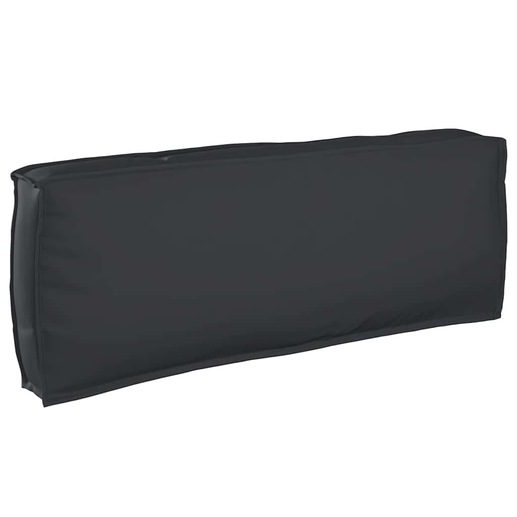 Pallet Cushion for Backrest with Pillow Black 120 x 40 x 12 cm