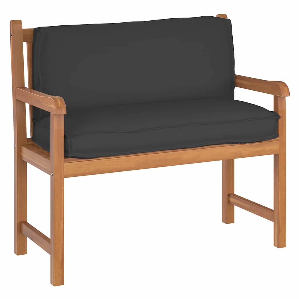 Pallet Cushion for Backrest with Pillow Black 120 x 40 x 12 cm