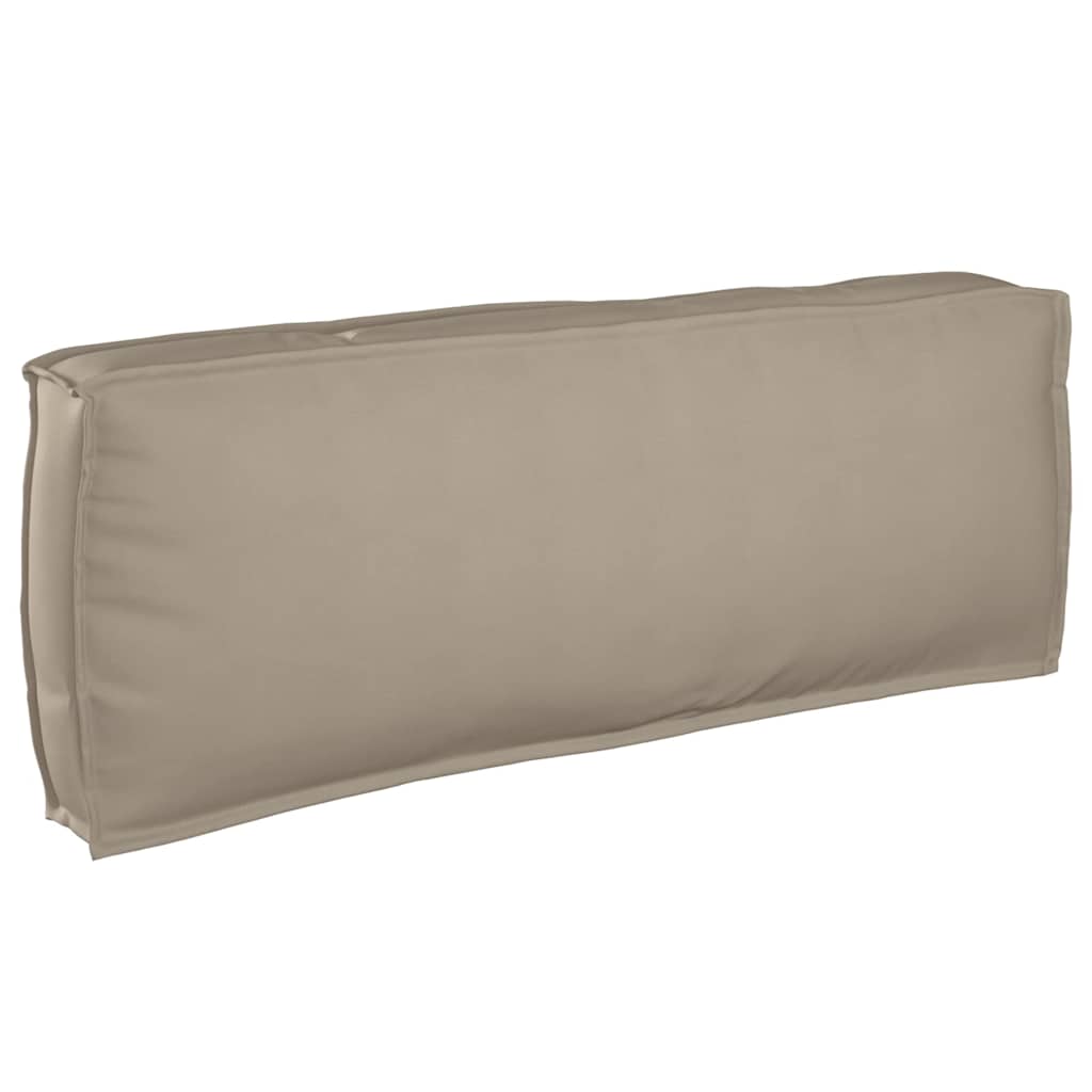 Pallet Cushion for Backrest with Pillow Taupe 120 x 40 x 12 cm
