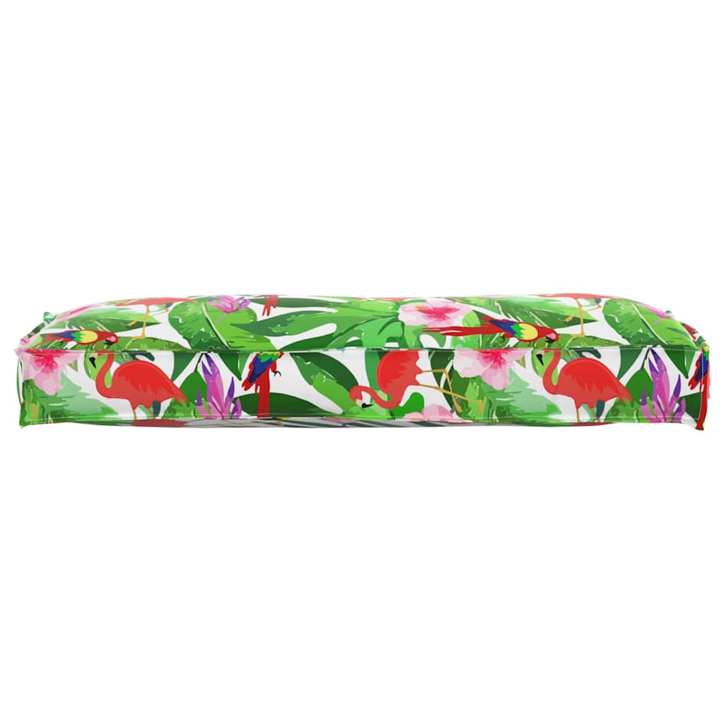 Pallet Cushion for Backrest Floral Multicolour 120 x 40 x 12 cm