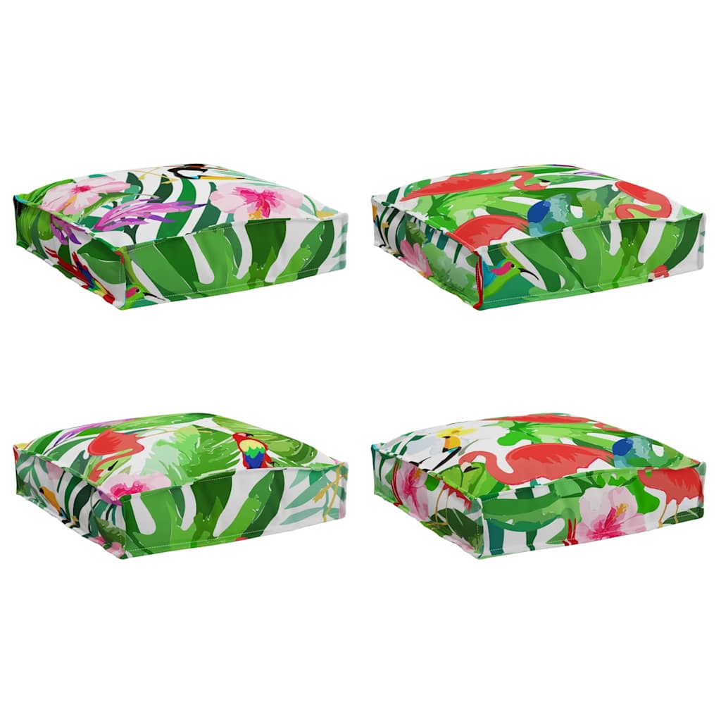 Pallet Cushion for suitable for Seat Floral 4 pcs Multicolour 40 x 40 x 8 cm