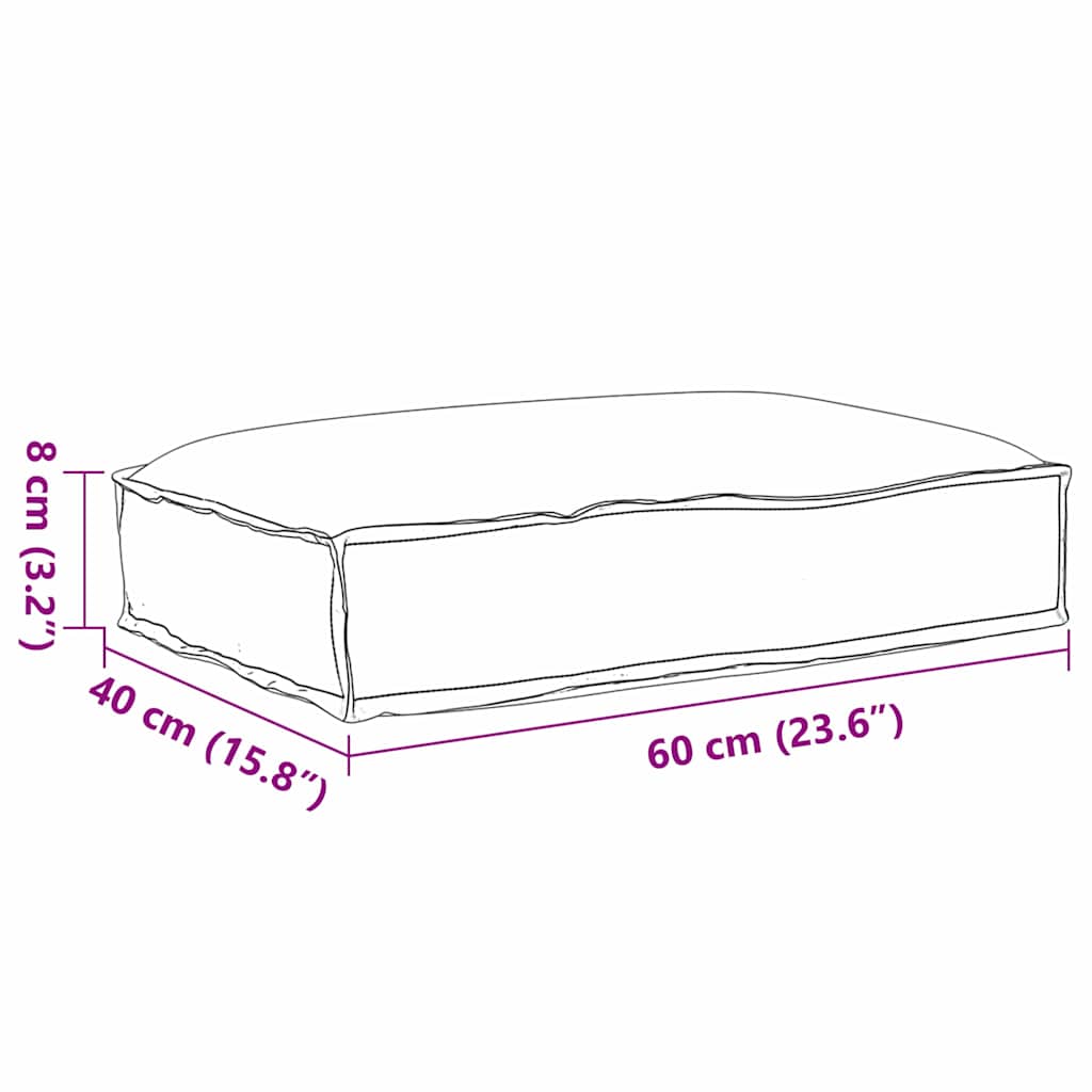 Pallet Cushion for suitable for Seat Multicolour 60 x 40 x 8 cm