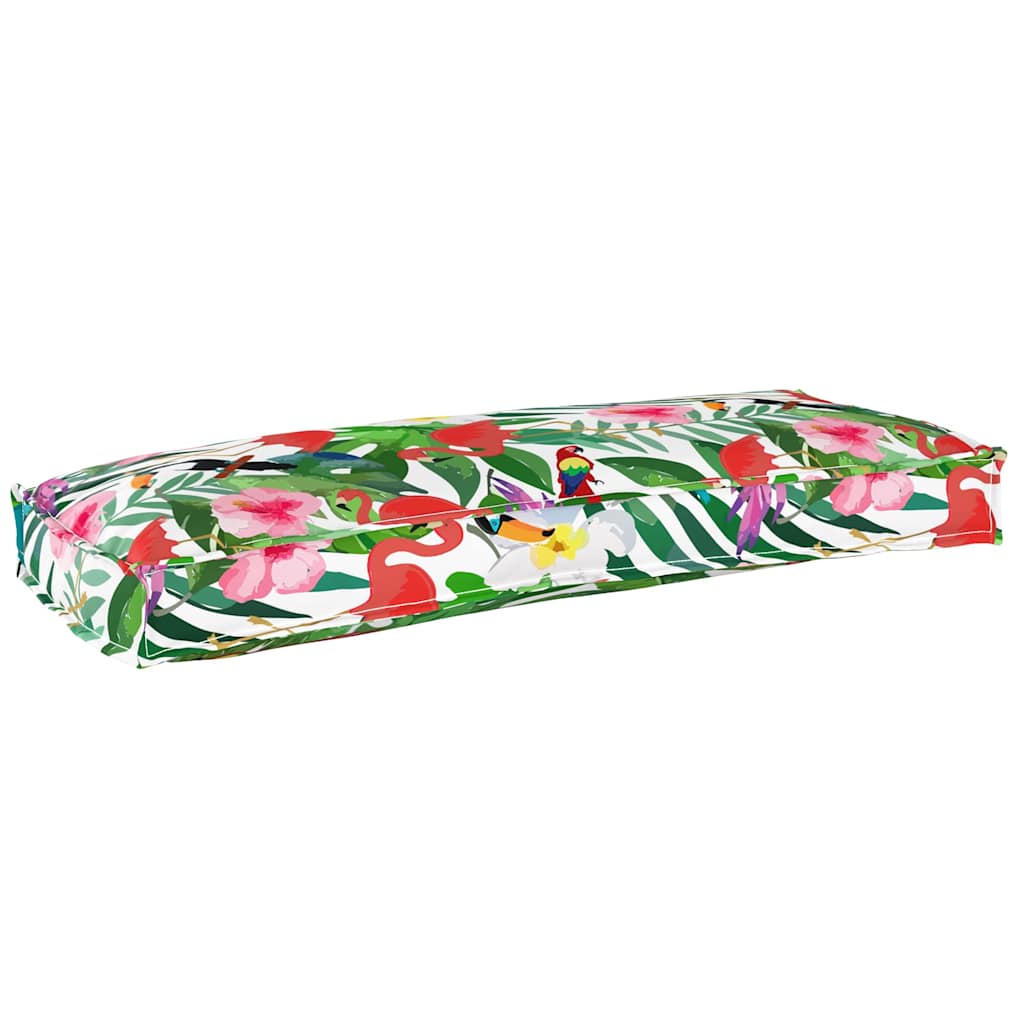 Pallet Cushion for Bench Floral Multicolour 100 x 40 x 8 cm
