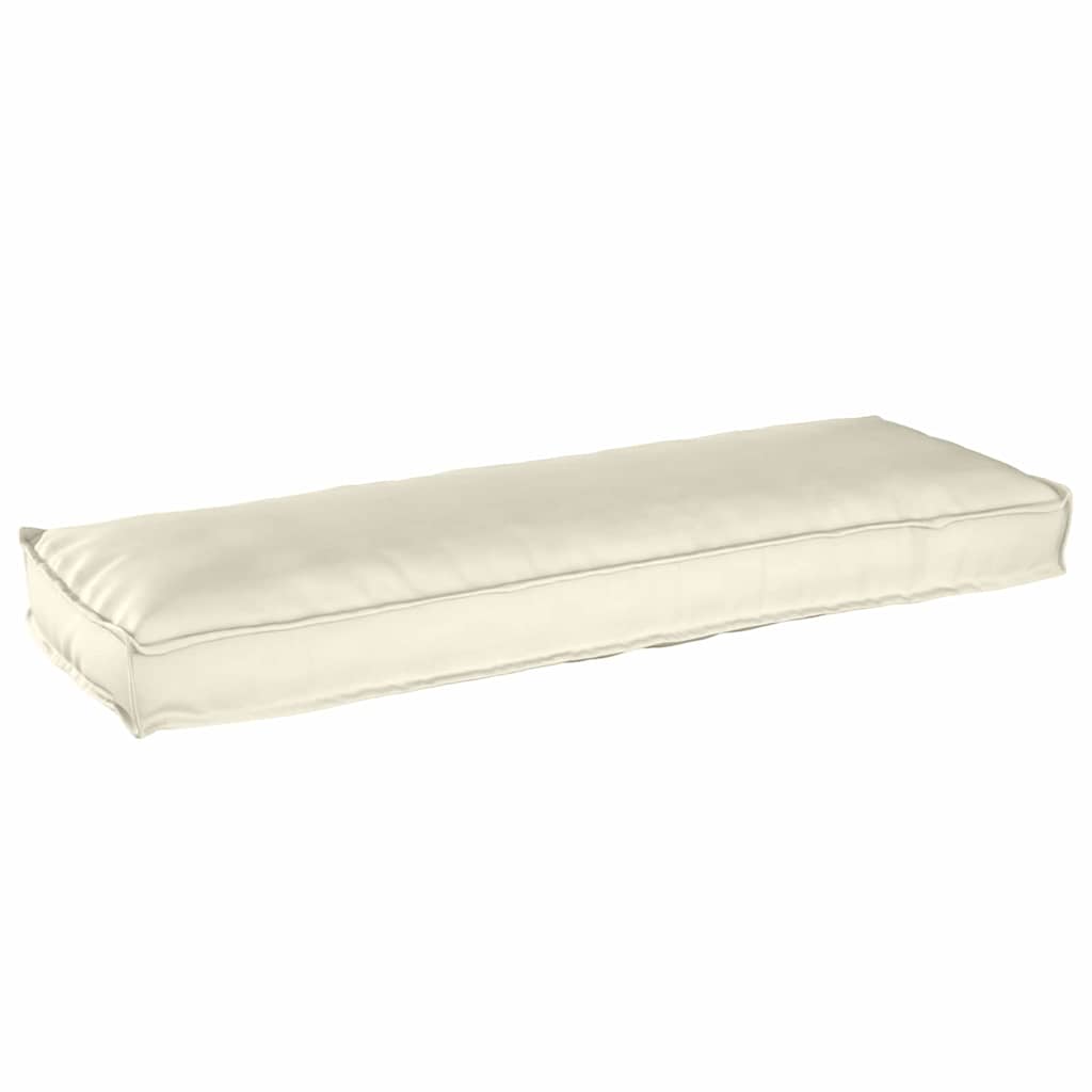 Pallet Cushion for Bench Cream 120 x 40 x 8 cm Oxford fabric