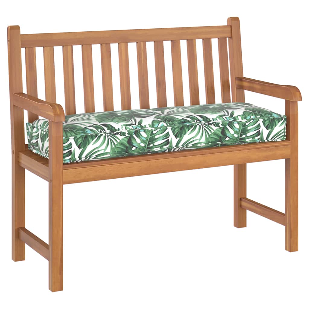 Pallet Cushion for Bench Floral Leaf pattern 120 x 40 x 8 cm