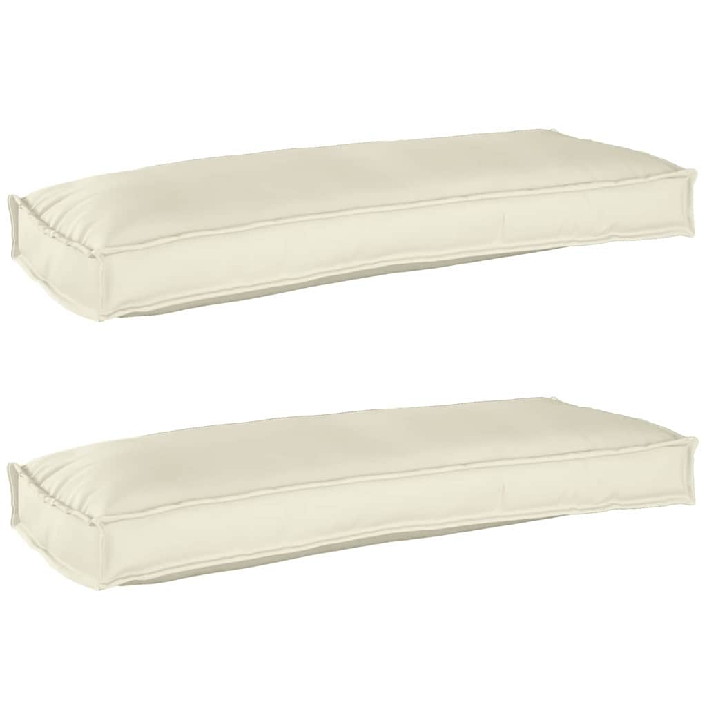 Pallet Cushion Set 2 pcs Cream 100 x 40 x 8 cm Oxford fabric