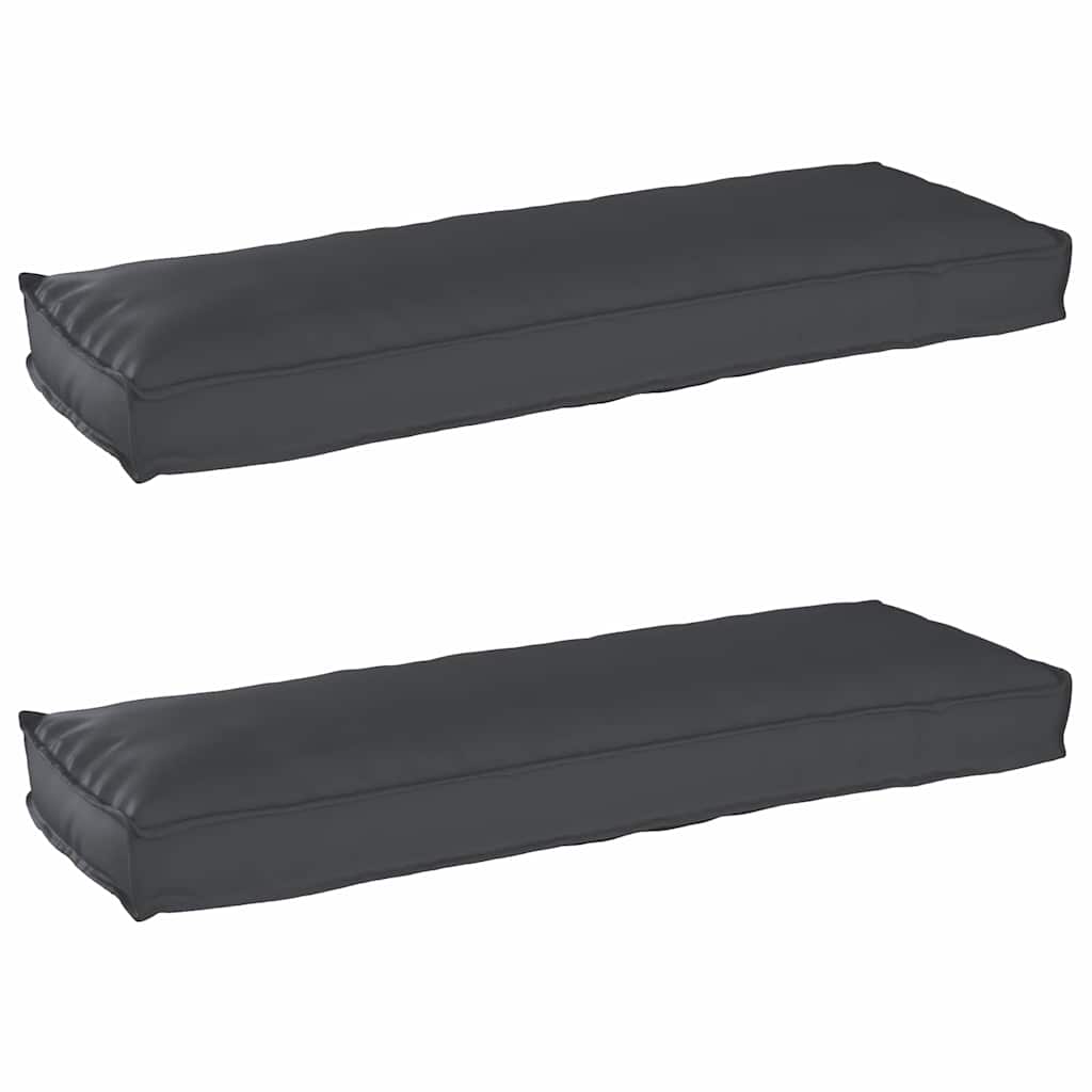 Pallet Cushion Set 2 pcs Black 120 x 40 x 8 cm Oxford fabric