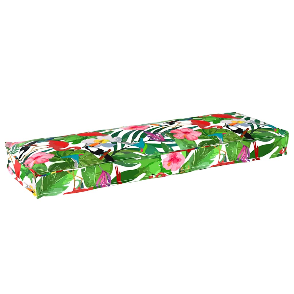 Pallet Cushion Set Floral 2 pcs Tropical jungle 120 x 40 x 8 cm