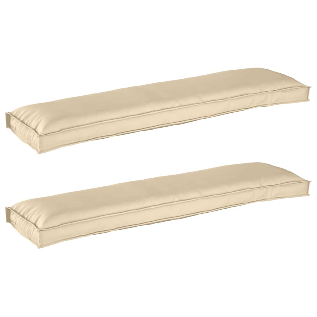 Pallet Cushion Set 2 pcs Beige 150 x 40 x 8 cm Oxford fabric