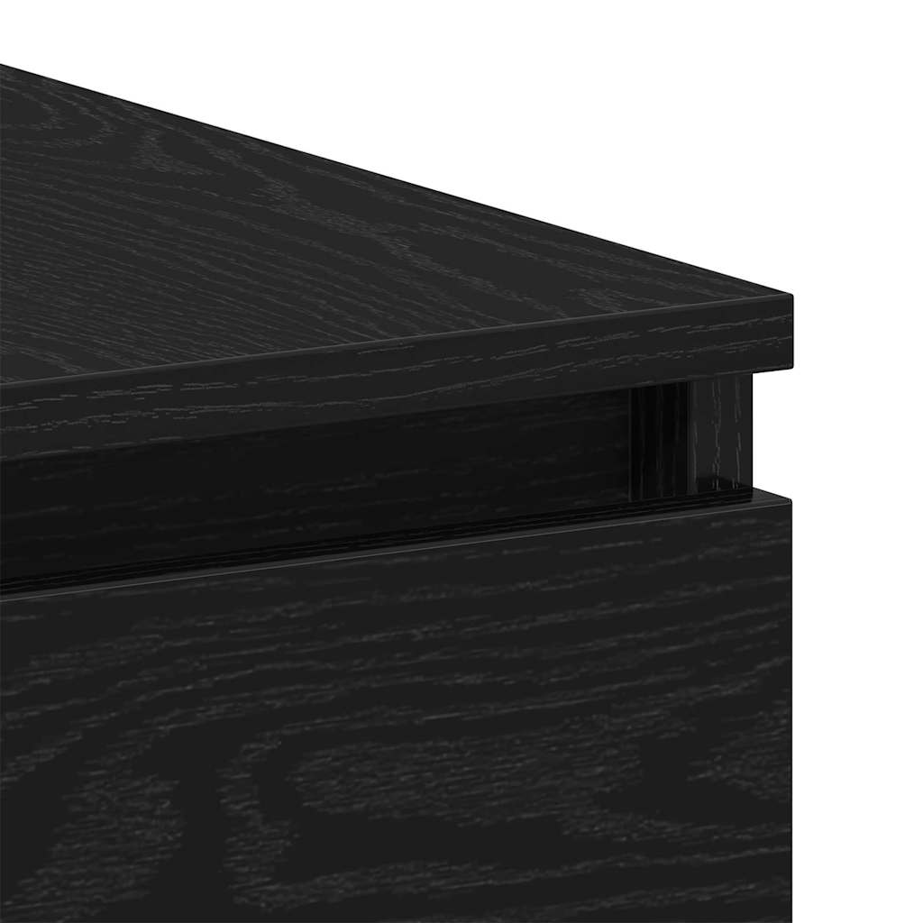 Desk Black oak 140 x 50 x 76 cm Engineered wood