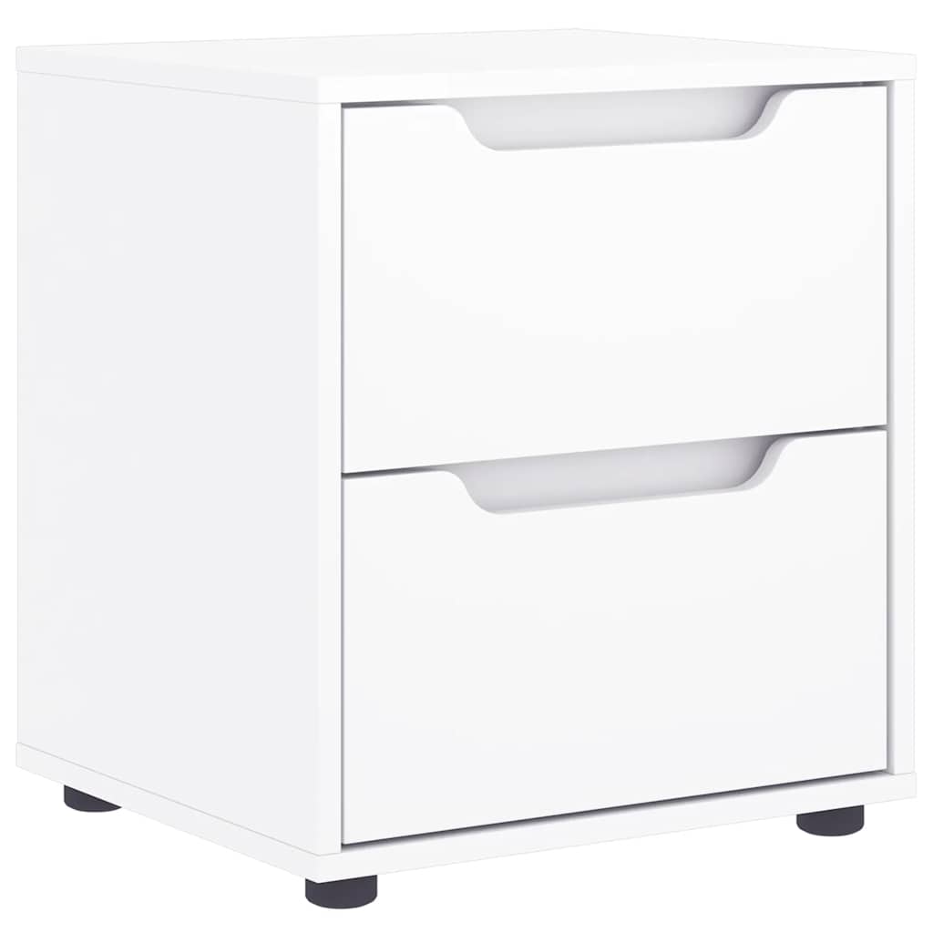 Bedside Cabinet VISNES White 45x40x50 cm Engineered Wood