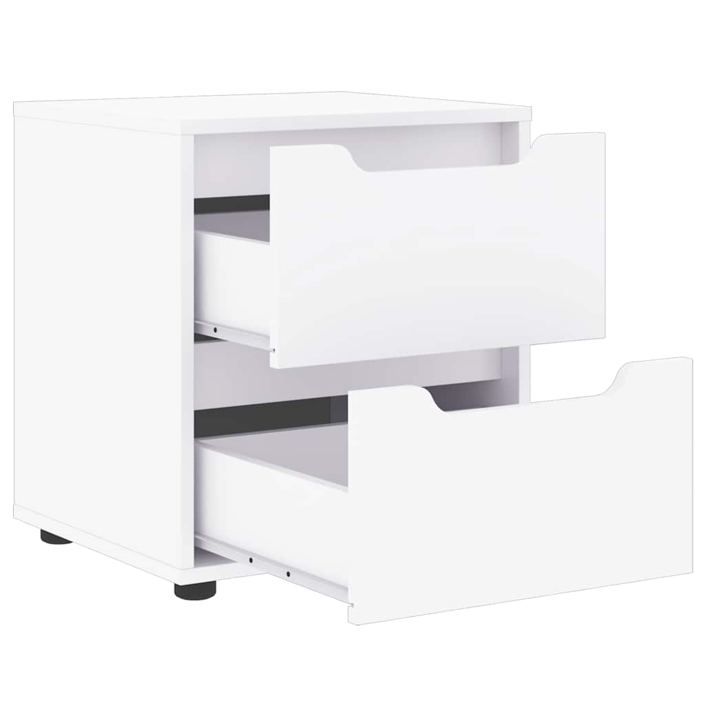 Bedside Cabinet VISNES White 45x40x50 cm Engineered Wood