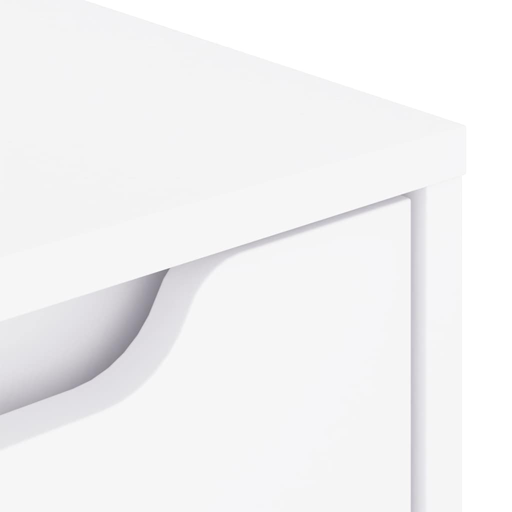 Bedside Cabinet VISNES White 45x40x50 cm Engineered Wood