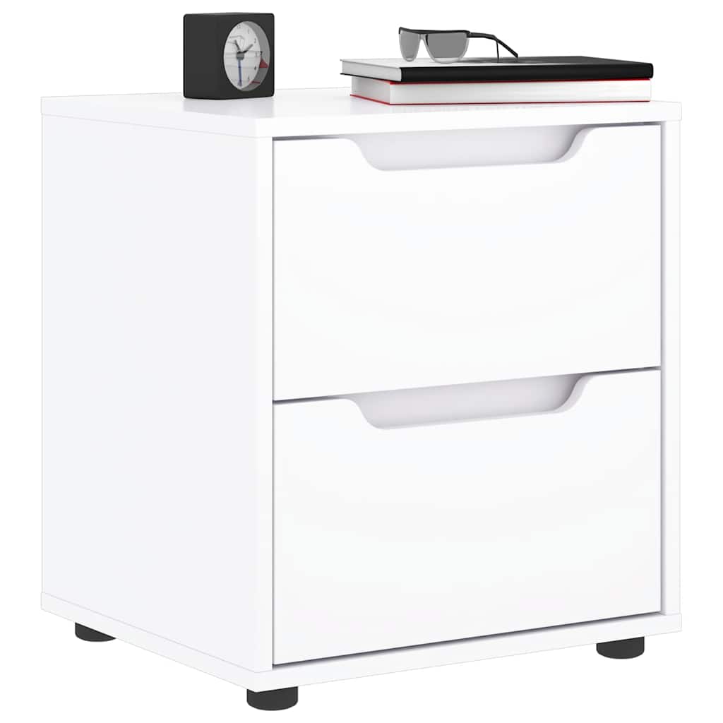 Bedside Cabinet VISNES White 45x40x50 cm Engineered Wood