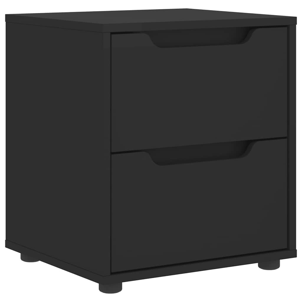 Bedside Cabinet VISNES Black 45x40x50 cm Engineered Wood