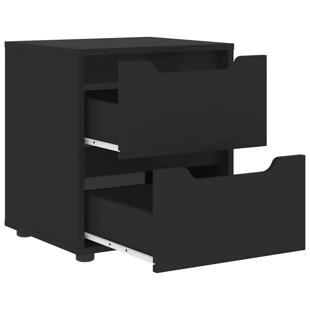 Bedside Cabinet VISNES Black 45x40x50 cm Engineered Wood