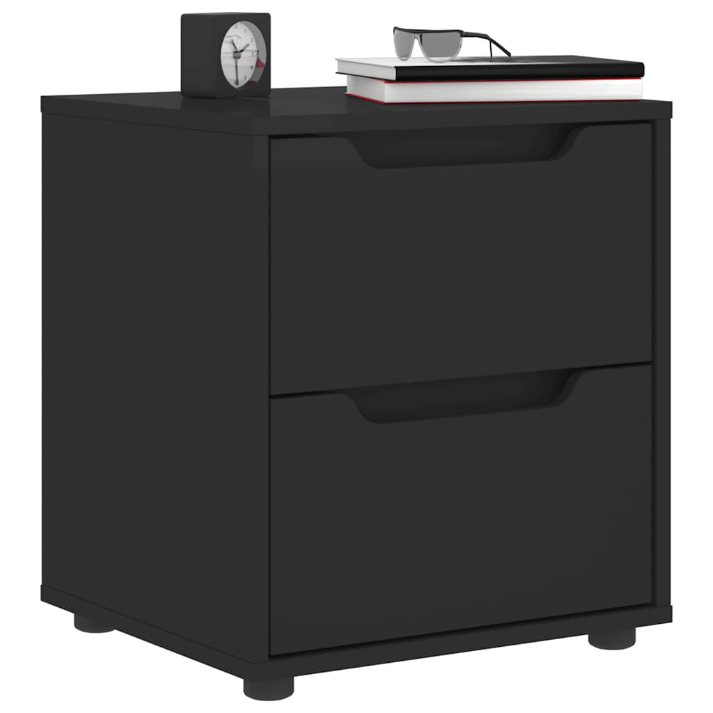 Bedside Cabinet VISNES Black 45x40x50 cm Engineered Wood