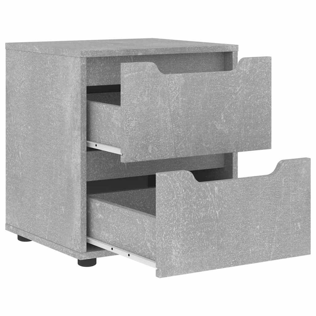Bedside Cabinet VISNES Concrete Grey 45x40x50 cm Engineered Wood