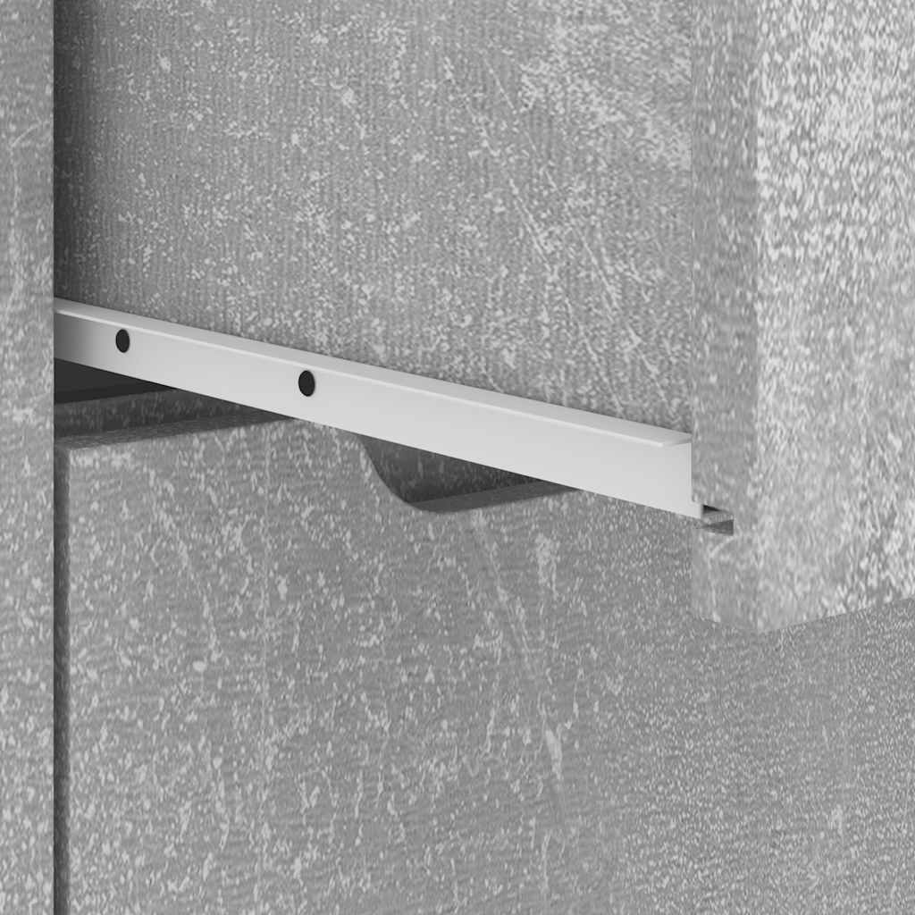 Bedside Cabinet VISNES Concrete Grey 45x40x50 cm Engineered Wood