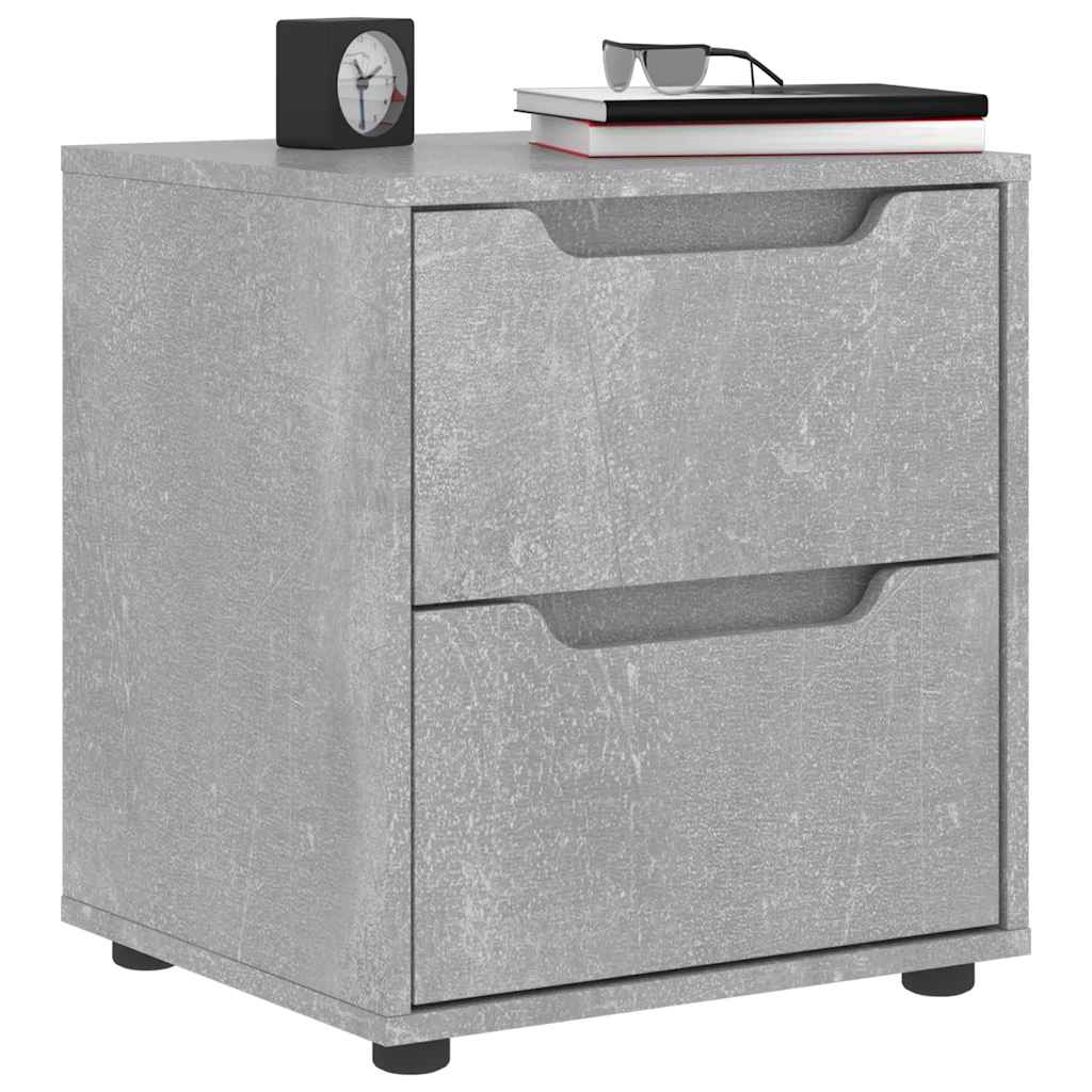 Bedside Cabinet VISNES Concrete Grey 45x40x50 cm Engineered Wood
