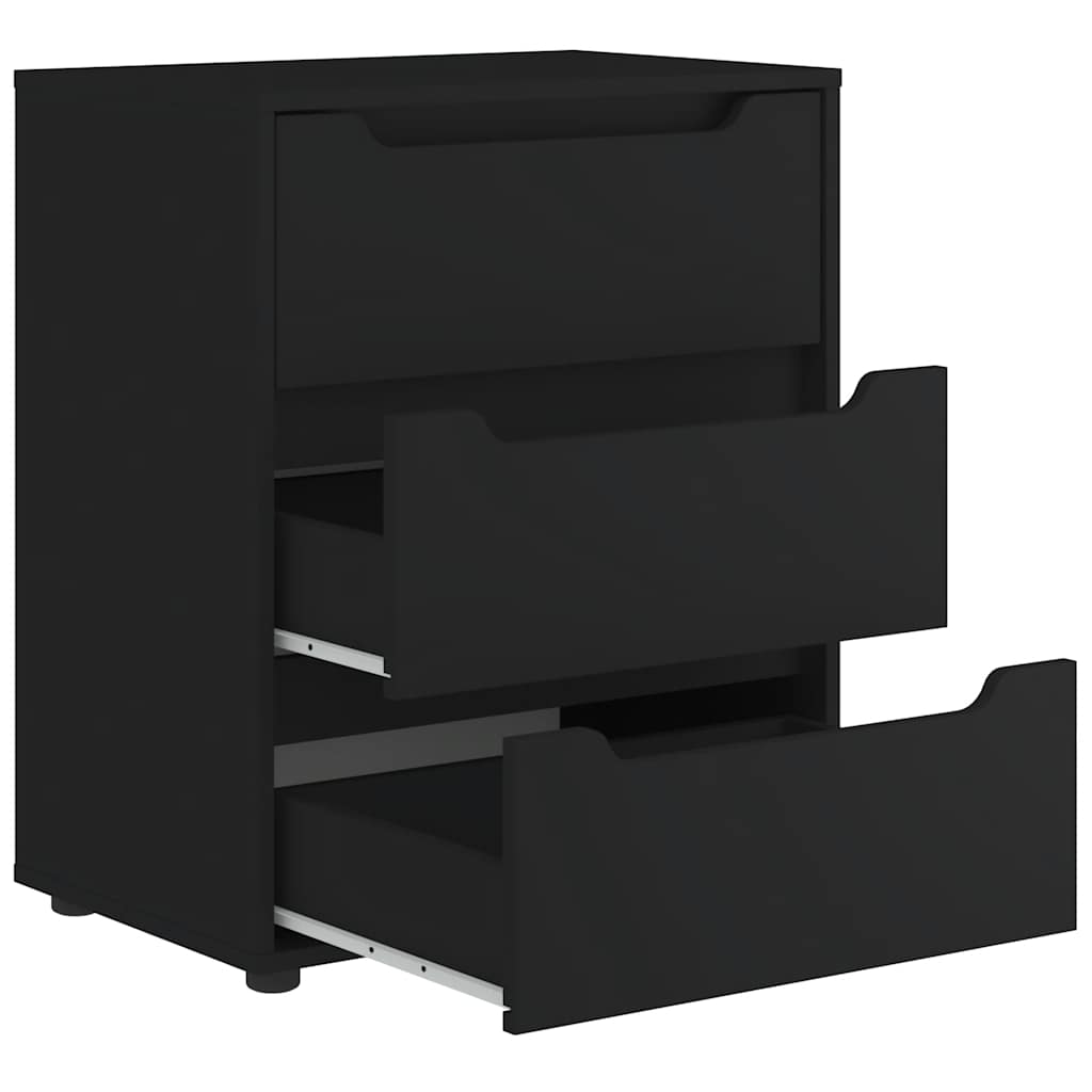 Sideboard VISNES Black 60x40x73 cm Engineered Wood