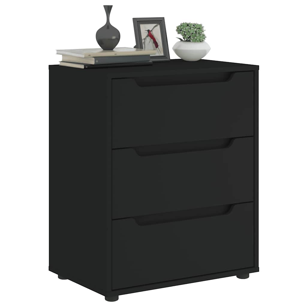 Sideboard VISNES Black 60x40x73 cm Engineered Wood