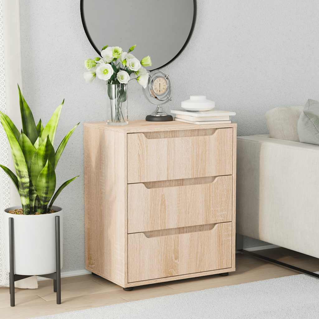 Sideboard VISNES Sonoma Oak 60x40x73 cm Engineered Wood