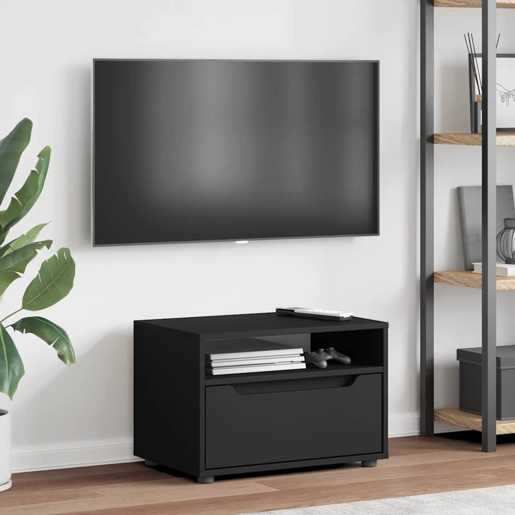 TV Cabinet VISNES Black 60x40x38 cm Engineered Wood