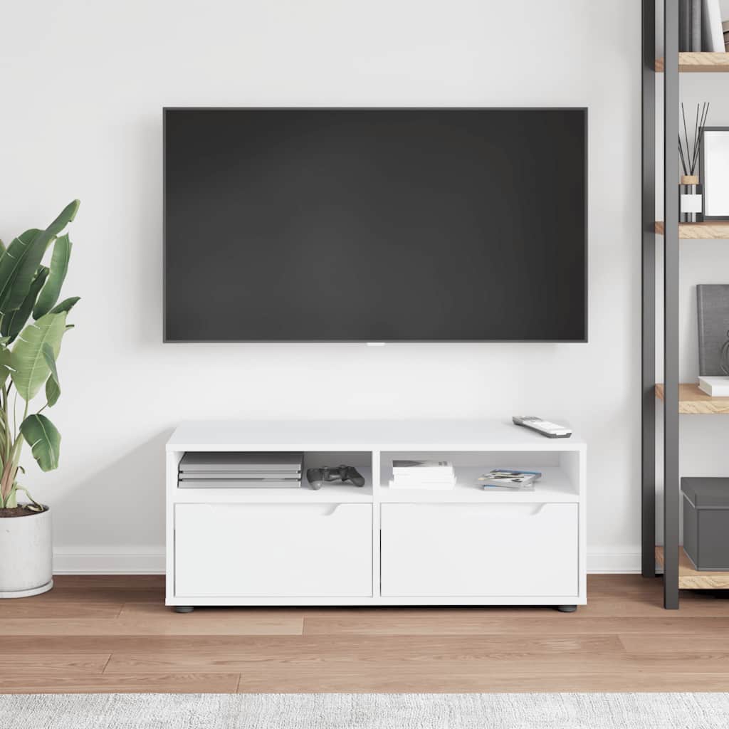 TV Cabinet VISNES White 100x40x38 cm Engineered Wood