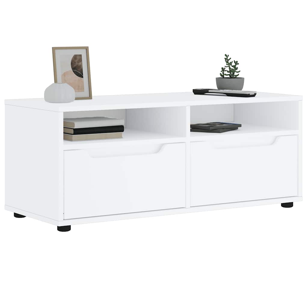 TV Cabinet VISNES White 100x40x38 cm Engineered Wood