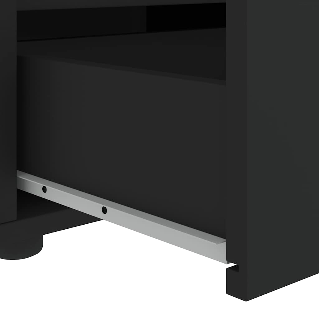 TV Cabinet VISNES Black 100x40x38 cm Engineered Wood
