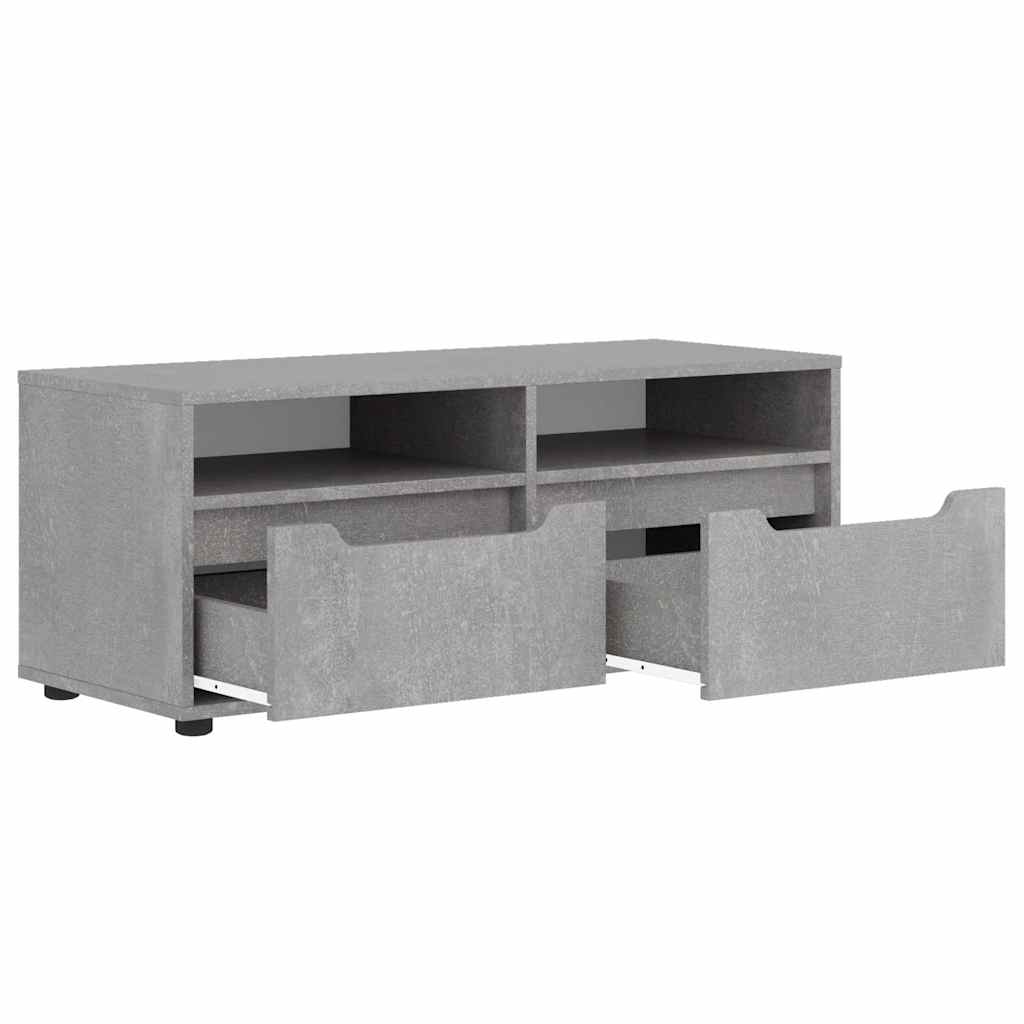 TV Cabinet VISNES Concrete Grey 100x40x38 cm Engineered Wood