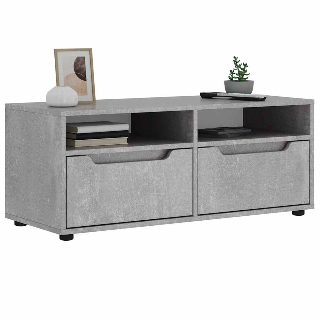 TV Cabinet VISNES Concrete Grey 100x40x38 cm Engineered Wood