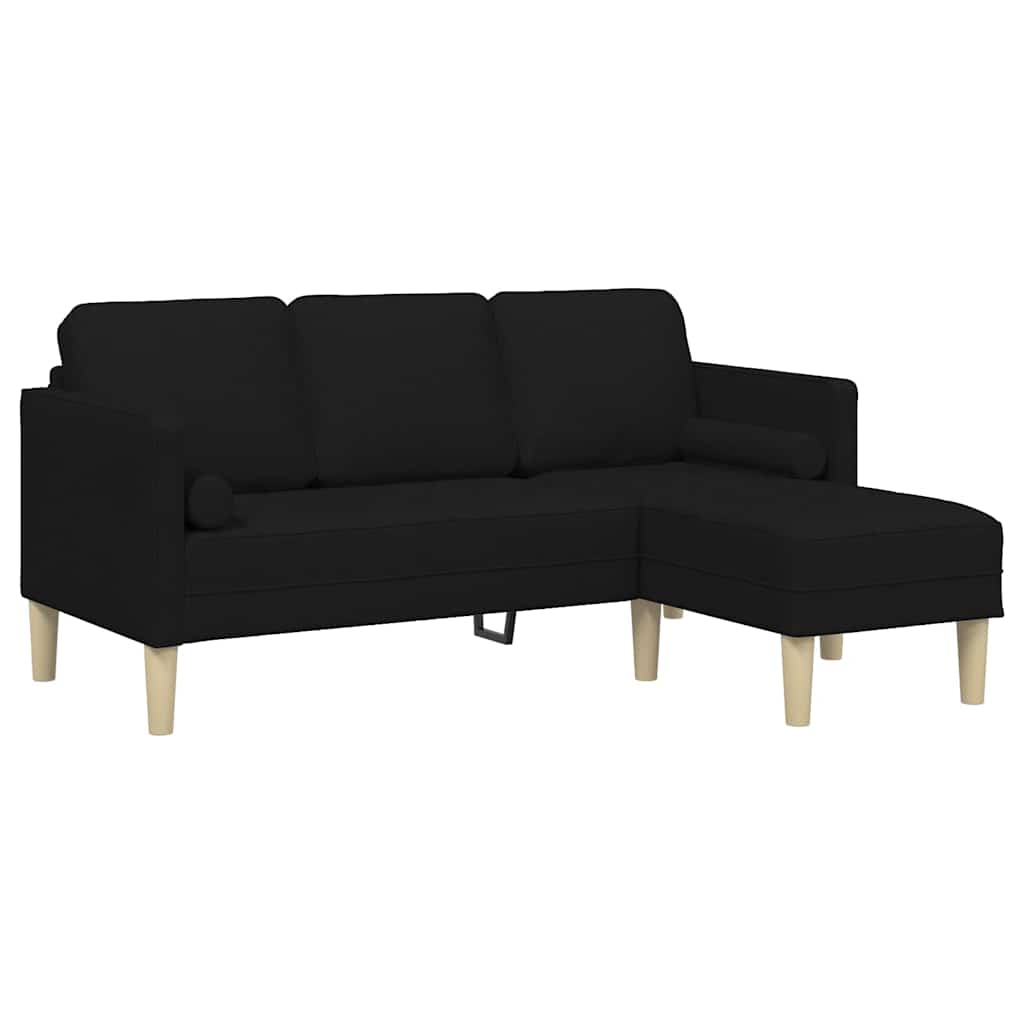 Sofa Set Black 173 x 131 x 67 cm Fabric
