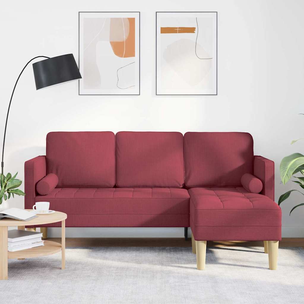 Sofa Set Wine red 173 x 131 x 67 cm Fabric