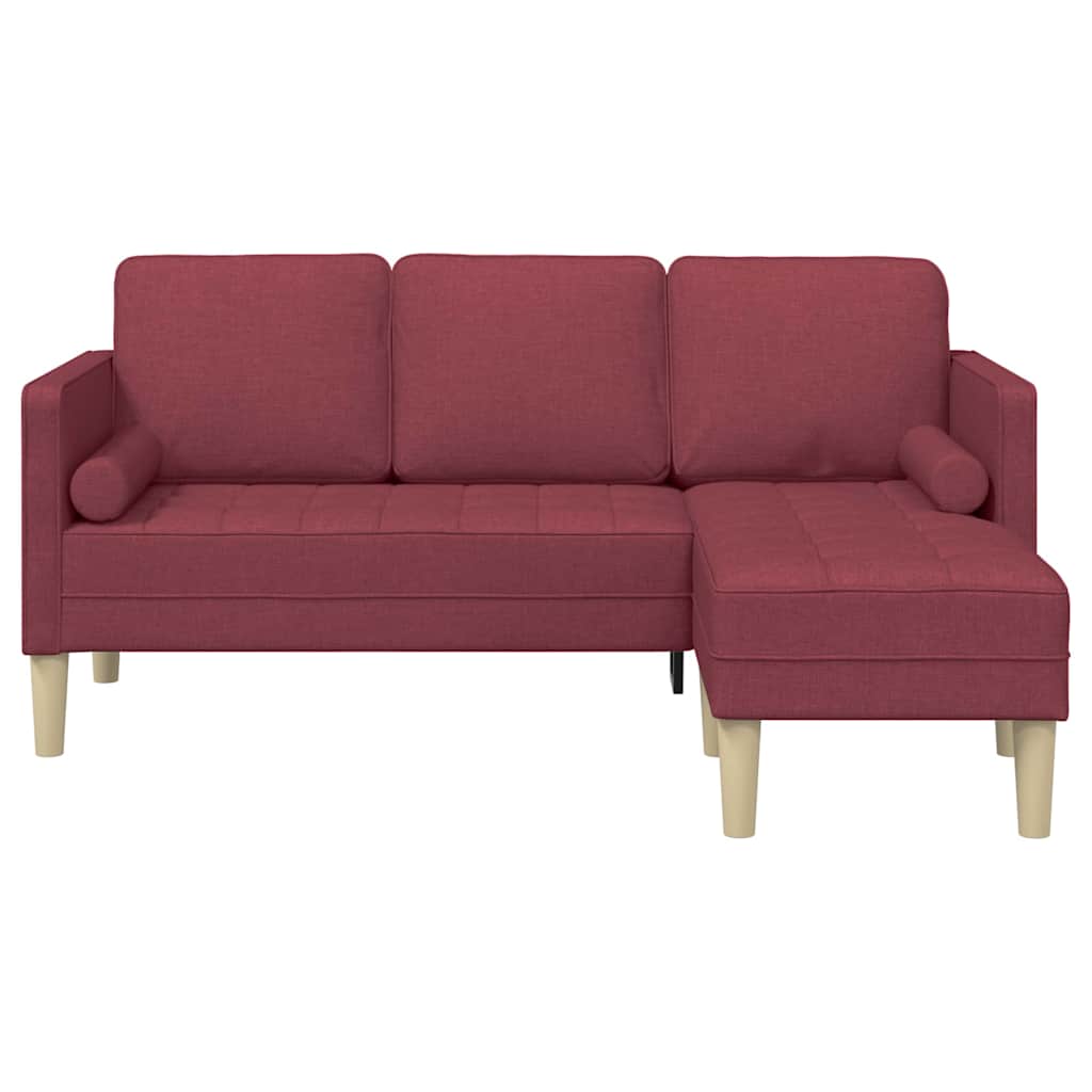 Sofa Set Wine red 173 x 131 x 67 cm Fabric