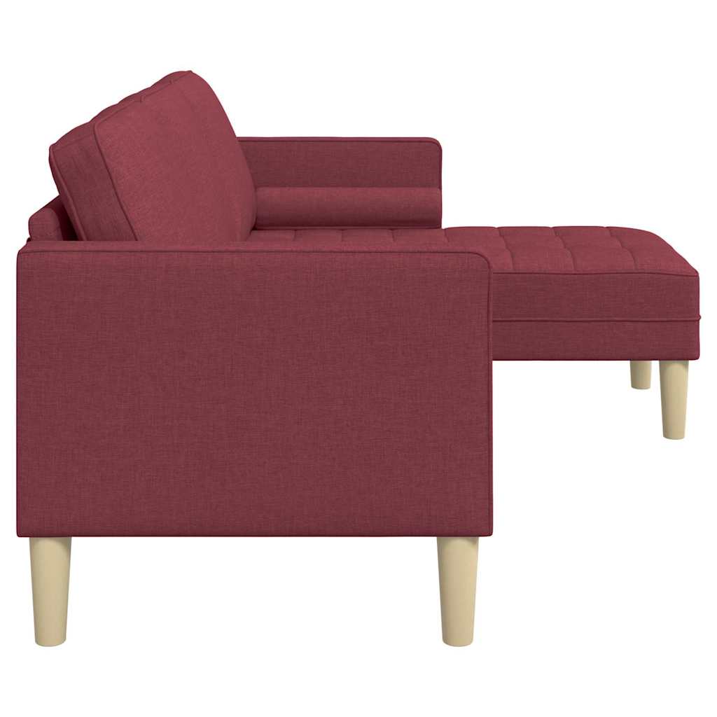 Sofa Set Wine red 173 x 131 x 67 cm Fabric