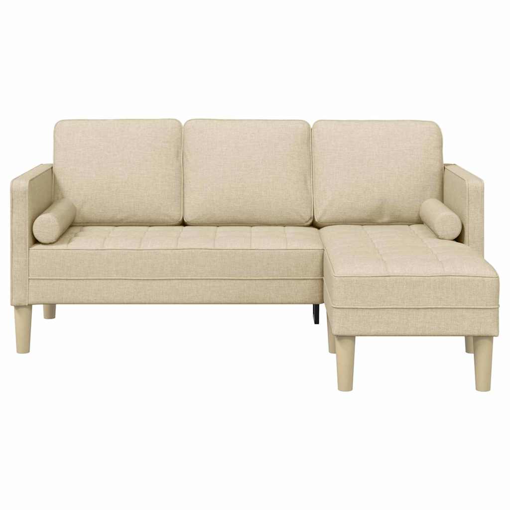 Sofa Set Cream 173 x 131 x 67 cm Fabric
