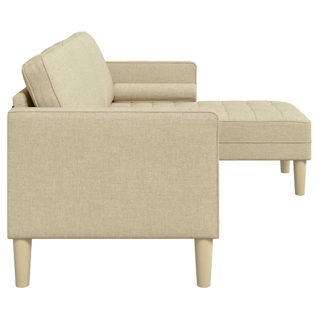 Sofa Set Cream 173 x 131 x 67 cm Fabric