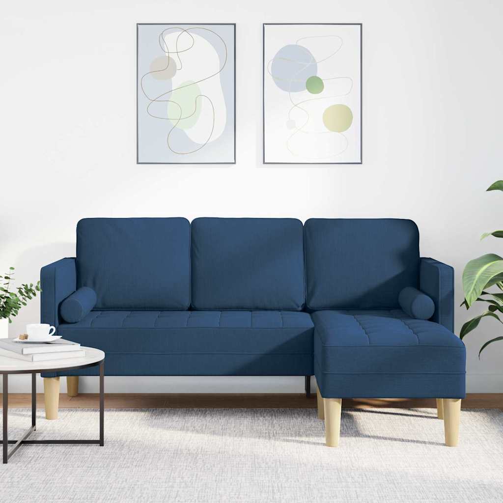 Sofa Set Blue 173 x 131 x 67 cm Fabric